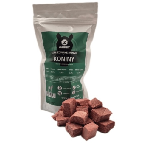 Pan Zwierz liofilizowane smaczki z koniny 70g naturalny przysmak dla psa pieskobox