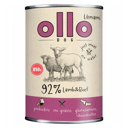 Ollo - karma mokra dla psa z Jagnięciną i wołowiną 850g