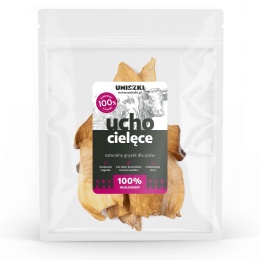 UNISZKI uszy cielęce dla psa 5 sztuk naturalny gryzak