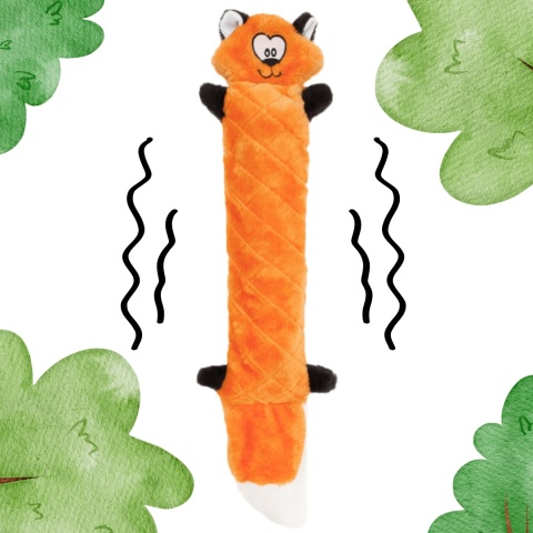 ZippyPaws Lisek Jigglerz – wytrzymała zabawka dla psa z dużą piszczałką