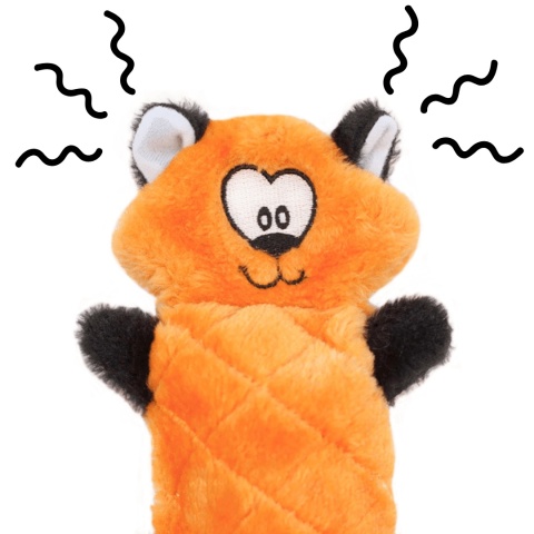 ZippyPaws Lisek Jigglerz – wytrzymała zabawka dla psa z dużą piszczałką