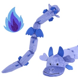 ZippyPaws Niebieski Smok – długa pluszowa zabawka dla psa z sześcioma piszczałkami