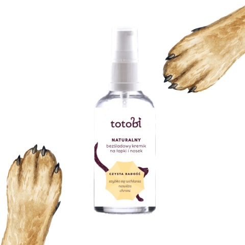 Naturalny bezśladowy krem Totobi na łapki i nosek dla psa w słoiczku 50 ml