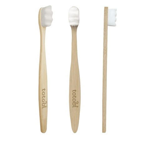 Bambusowa szczoteczka Totobi z ultra miękkim włosiem do zębów psa i kota – 20 000 włókien, delikatna dla dziąseł