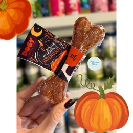 DOGY jesienna kostka gryzak z wołowiną, dynią, imbirem i kurkumą 12cm – naturalny przysmak dla psa