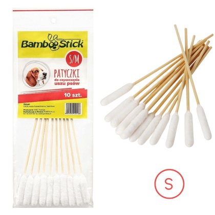 BambooStick – patyczki bambusowe do czyszczenia uszu psa S/M