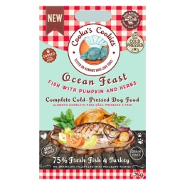 Cooka’s Cookies Ocean Feast – półwilgotna karma tłoczona na zimno z rybą i indykiem dla psa 3 kg pieskobox