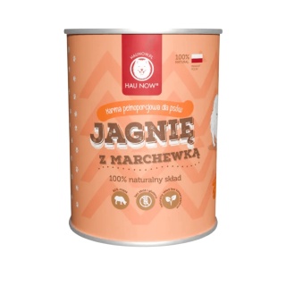 Hau Now - Jagnięcina z marchewką karma mokra dla psa 400g
