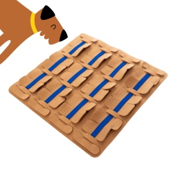 Filcowa brązowa mata węchowa Nos Na Skos poziom 1 pieskobox