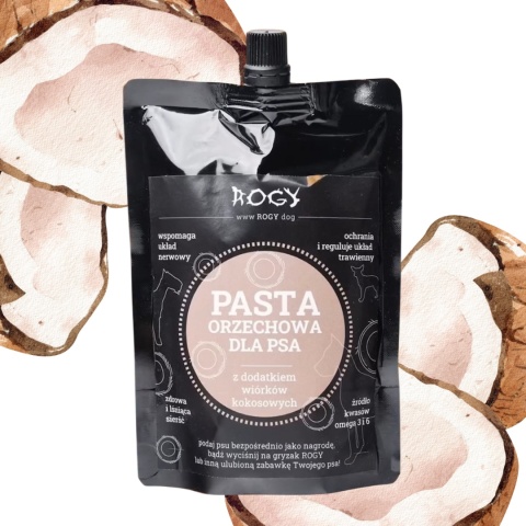 Masło orzechowe dla psa z kokosem Rogy 400g – Pieskobox