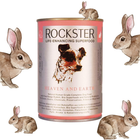 Rockster Heaven and Earth królik z wolnego wybiegu (400 g) karma mokra pieskobox Rockster Heaven and Earth królik z wolnego wybiegu (400 g) karma mokra pieskobox