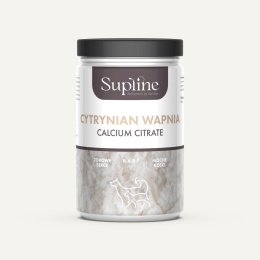 Supline Cytrynian wapnia 200g dla psa – naturalne wsparcie dla kości i zębów | PieskoBox