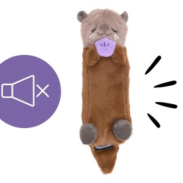 ZippyPaws Wydra Snoozies – miękka ultrasoniczna zabawka dla psa średniego i dużego, z cichą piszczałką Shhhqueaker