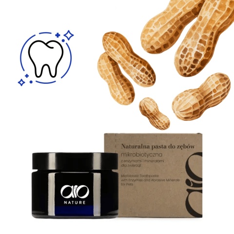 AIO Nature pasta do mycia zębów o smaku masła orzechowego dla psa w sklepie PieskoBox