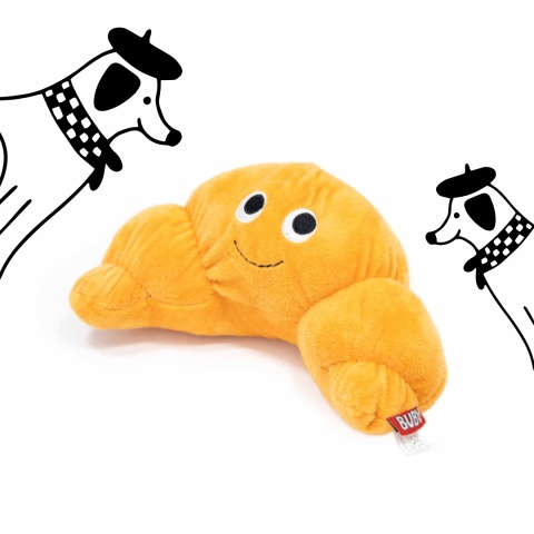 BUBA Croissant Kornelo – pluszowy rogalik z piszczałką dla psa