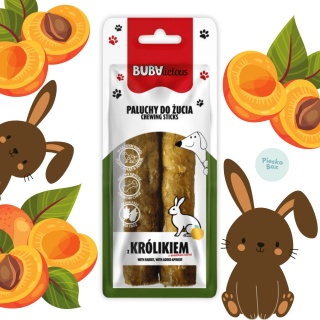 BUBAlicious Wołowe Paluchy do Żucia z Królikiem i Morelami dla Psa 2×15cm