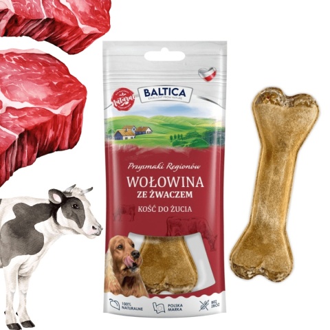kość wołowa ze żwaczem dla psa baltica