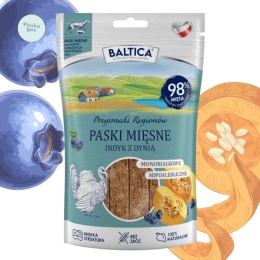 paski mięsne indyk z dynią dla psa baltica przysmaki