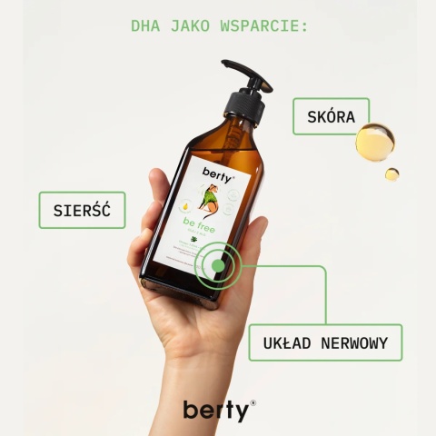 Berty Be Free olej DHA z alg morskich dla psa 250ml