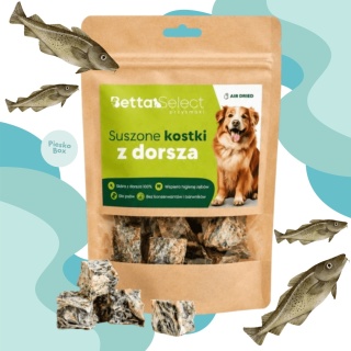 Betta Select - Kostki z Dorsza naturalny rybny przysmak dla psa 100g