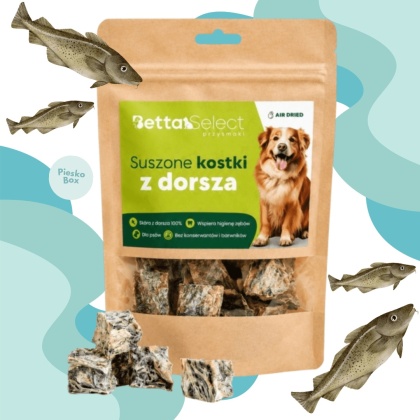 Betta Select - Kostki z Dorsza naturalny rybny przysmak dla psa 100g