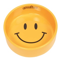 coockoo miska ceramiczna dla psa żółta smiley pieskobox