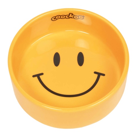 coockoo miska ceramiczna dla psa żółta smiley pieskobox