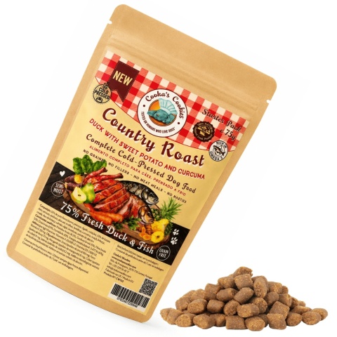 Cooka's Cookies Country Roast próbka karmy półwilgotnej z kaczką i rybą 45g