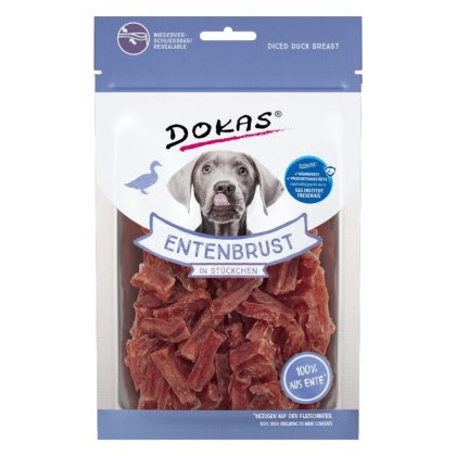 DOKAS - Kawałki piersi z kaczki dla psa 70g