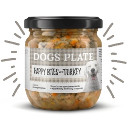 Dogs Plate Happy Bites z Indykiem gotowana karma premium dla psa 380g