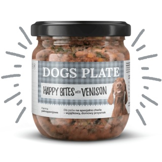 Dogs Plate Happy Bites Sarna – gotowana pełnoporcjowa karma dla psa 380g