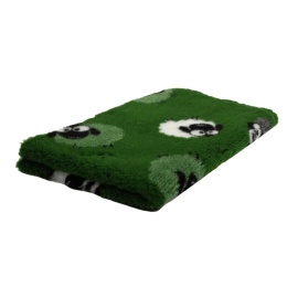 dry bed dla psa owieczki na pastwisku 50x75 zielony antypoślizgowy