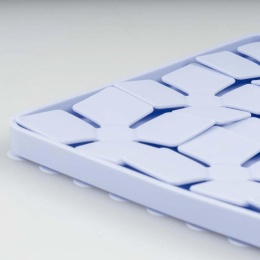 duvo mata do lizania dla psa niebieskie kwiatki silikonowa