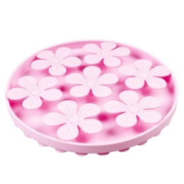 duvo mata do lizania dla psa różowe kwiatki silikonowa