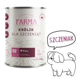 FARMA Select Królik karma mokra dla szczeniąt 400g w pieskobox