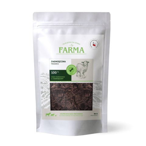 FARMA Trenerki z Jagnięciny 100% naturalne przysmaki treningowe dla psa 80g