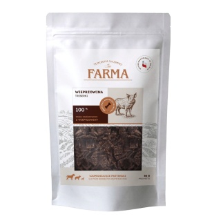FARMA Trenerki z Wieprzowiny 100% - przysmaki treningowe dla psa 80g