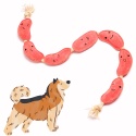 Długi łańcuch kiełbasek - skórzana zabawka dla psa pieskobox