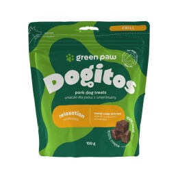 Green Paw Dogitos smaczki funkcjonalne na wyciszenie dla psa – 100% wieprzowiny, naturalne przysmaki dla małych psów pieskobox