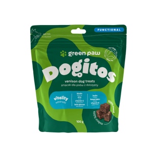 Green Paw - Dogitos Smaczki funkcjonalne poprawiające witalność 100% dziczyzny