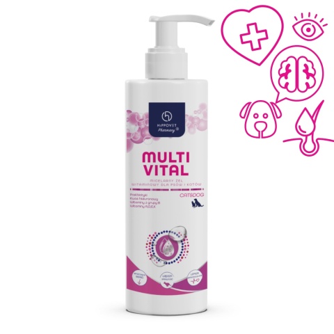witaminowy żel micelarny dla psa hippovet multivital 250 ml