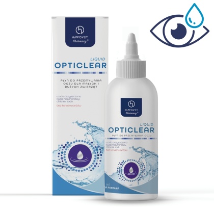Hippovet Pharmacy OptiClear Liquid - płyn do przemywania oczu dla psa 200 ml