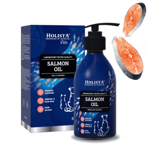 olej z łososia dla psa omega 3 sierść skóra holista