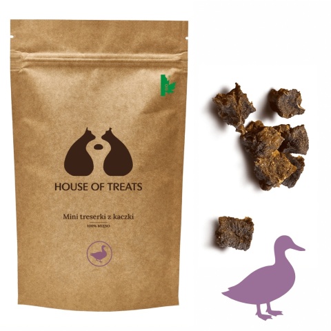 Mini treserki z kaczki dla psa 60g – naturalny przysmak treningowy House of Treats pieskobox