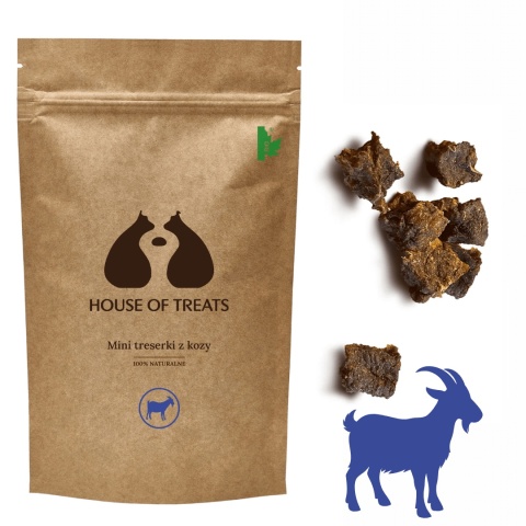 Mini treserki z kozy dla psa 60g – naturalny przysmak treningowy House of Treats pieskobox