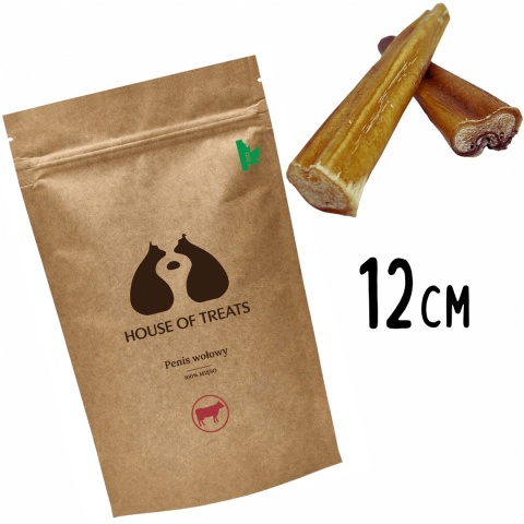 Penis wołowy dla psa 12 cm – naturalny twardy gryzak dla psów miniaturowych pieskobox