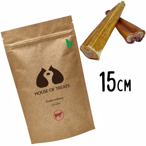Penis wołowy dla psa 15 cm – naturalny twardy gryzak dla małych psów pieskobox