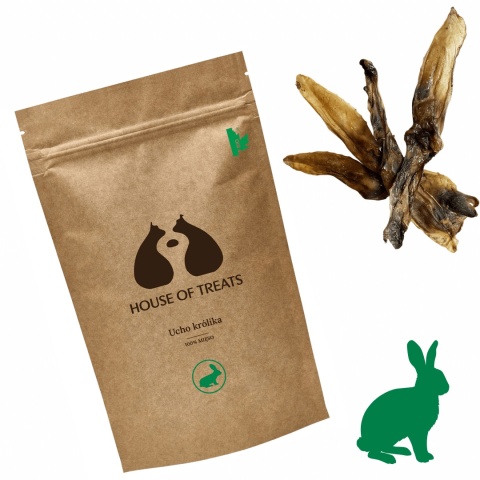 Uszy królika dla psa 8 szt. – naturalny i lekkostrawny przysmak House of Treats pieskobox