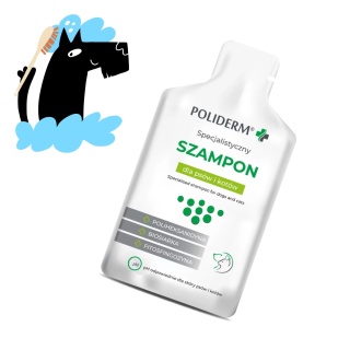 JM Sante Pharma POLIDERM - Szampon do wrażliwej skóry w saszetce dla psa 15ml