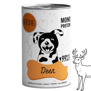 Karma mokra PEPE jeleń 400g